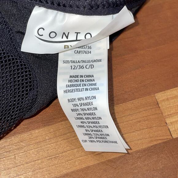 Coco Reef Contours Sterling Bra-Sized One-Piece Swimsuit black US 12/36C/D - Picture 5 of 10